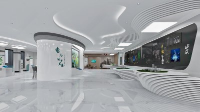 现代电力展厅3D模型下载